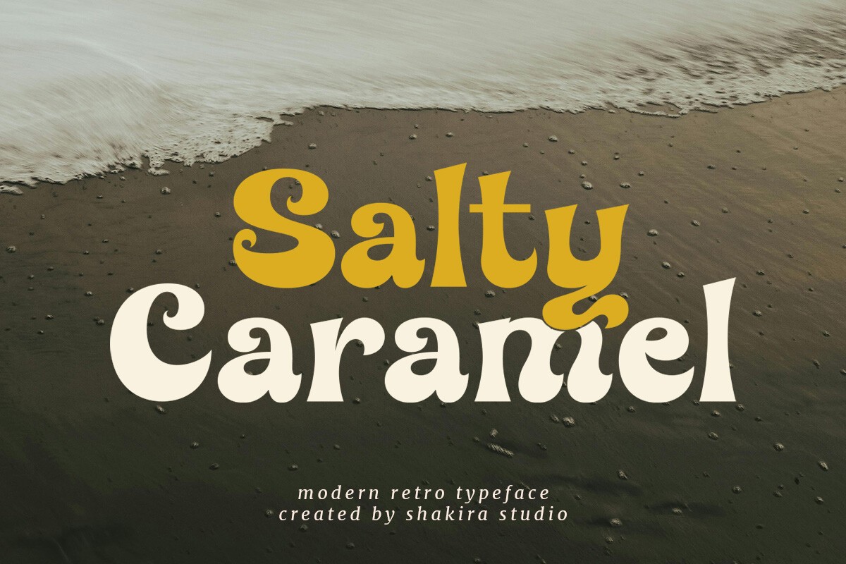 Ejemplo de fuente Salty Caramel Regular