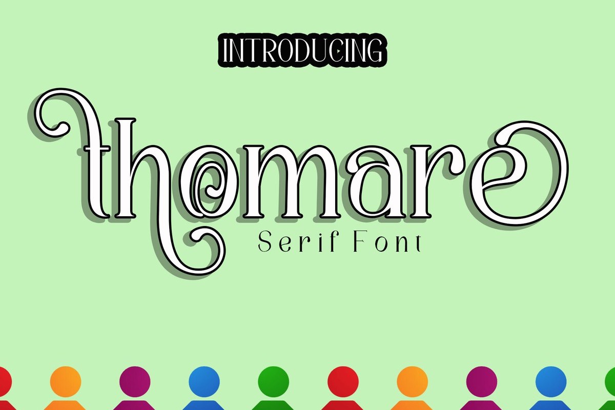 Ejemplo de fuente Thomare Regular