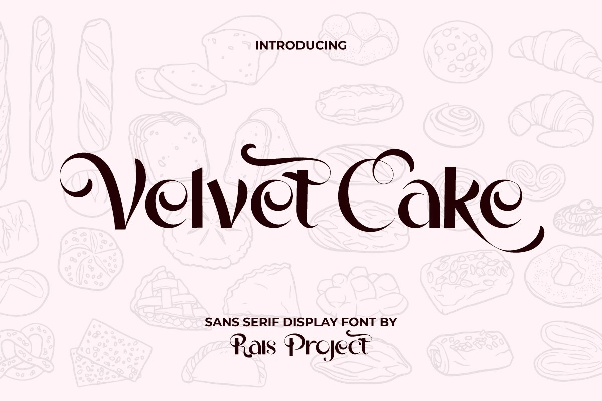 Ejemplo de fuente Velvet Cake Regular