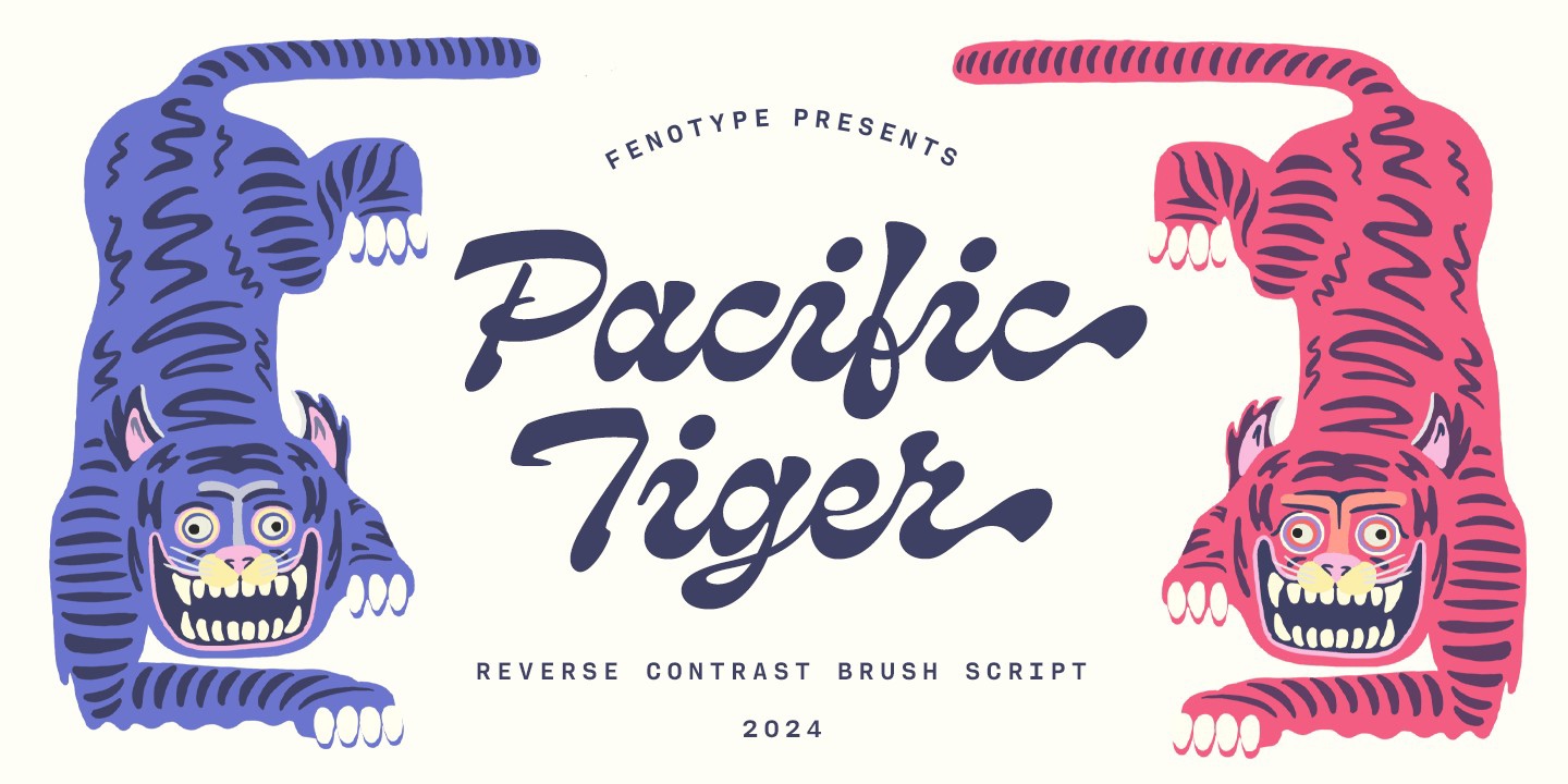 Ejemplo de fuente Pacific Tiger Regular