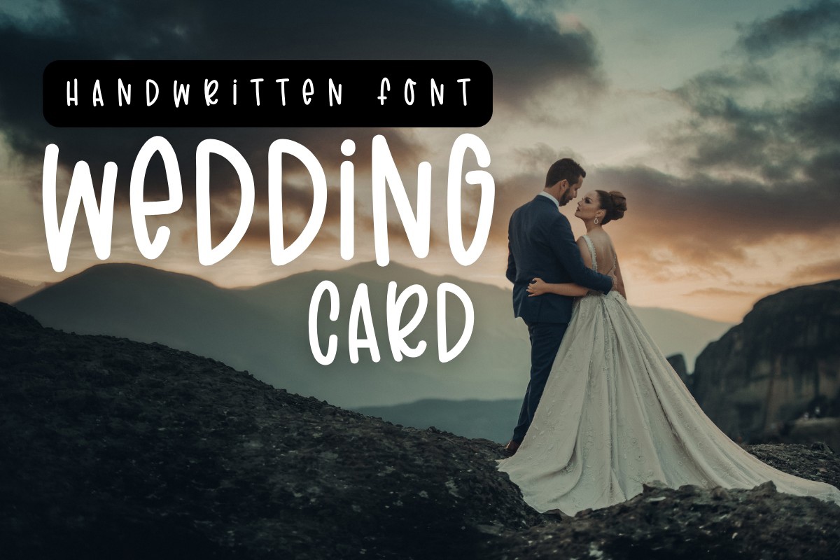 Ejemplo de fuente Wedding Card Regular