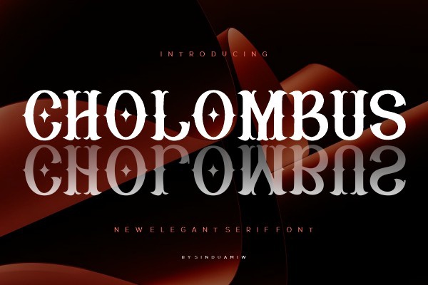 Ejemplo de fuente Cholombus Regular