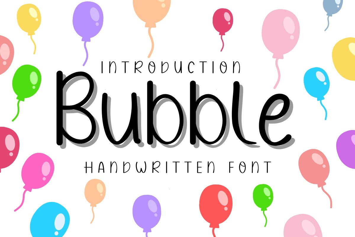 Ejemplo de fuente Bubble Regular