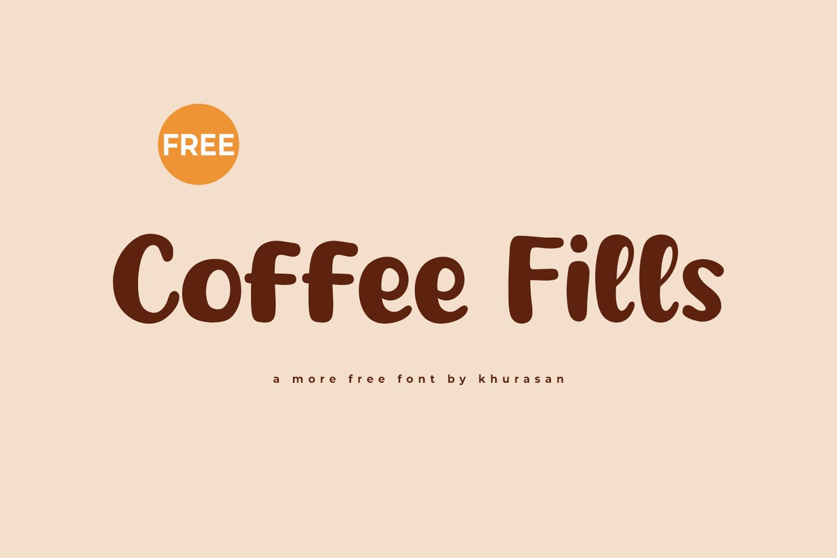 Ejemplo de fuente Coffee Fills Regular