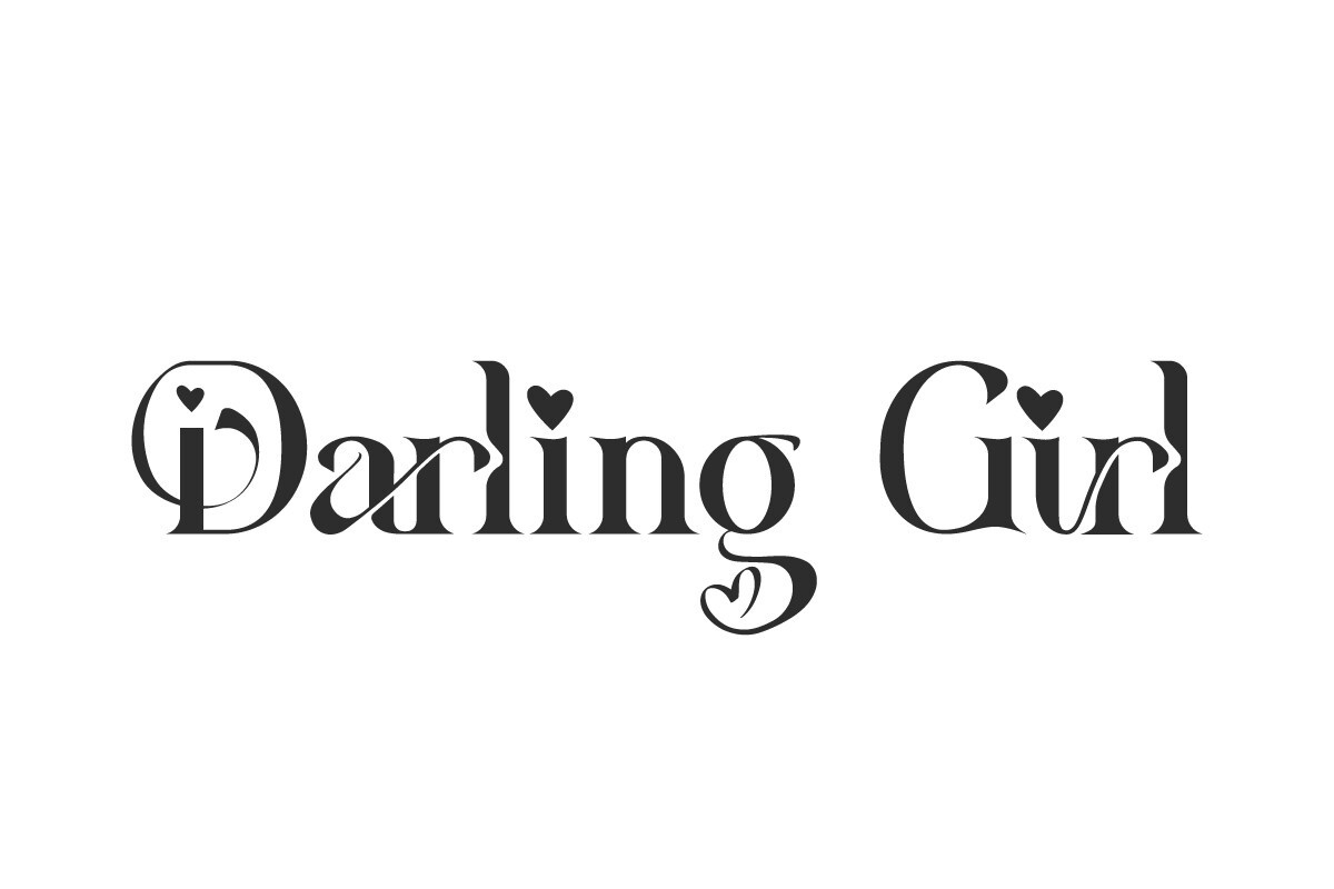 Ejemplo de fuente Darling Girl Regular