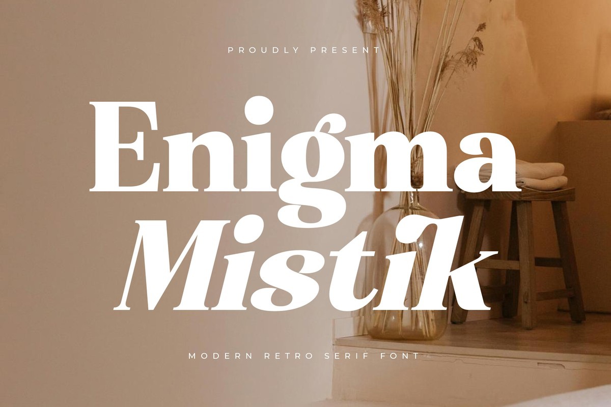 Ejemplo de fuente Enigma Mistik Regular
