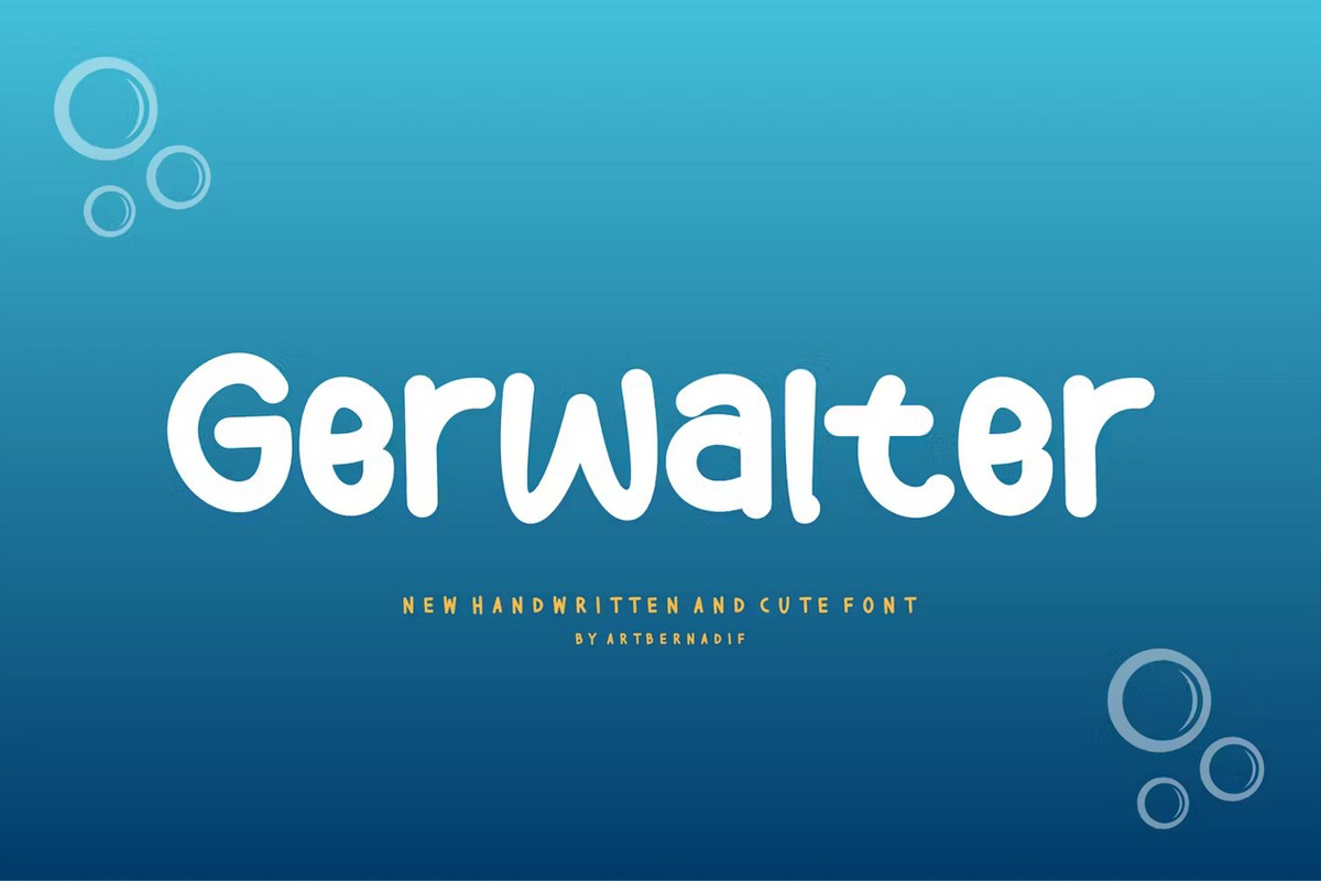 Ejemplo de fuente Gerwalter Regular