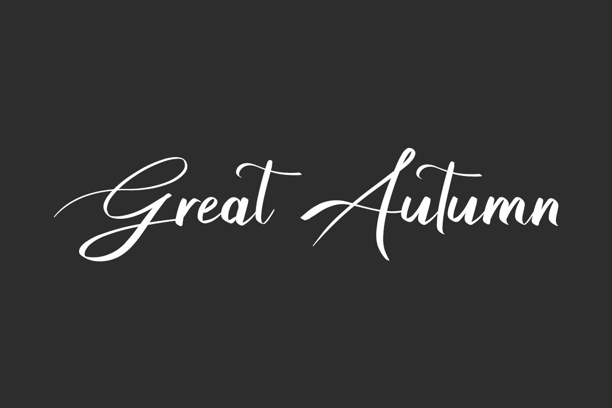 Ejemplo de fuente Great Autumn Regular
