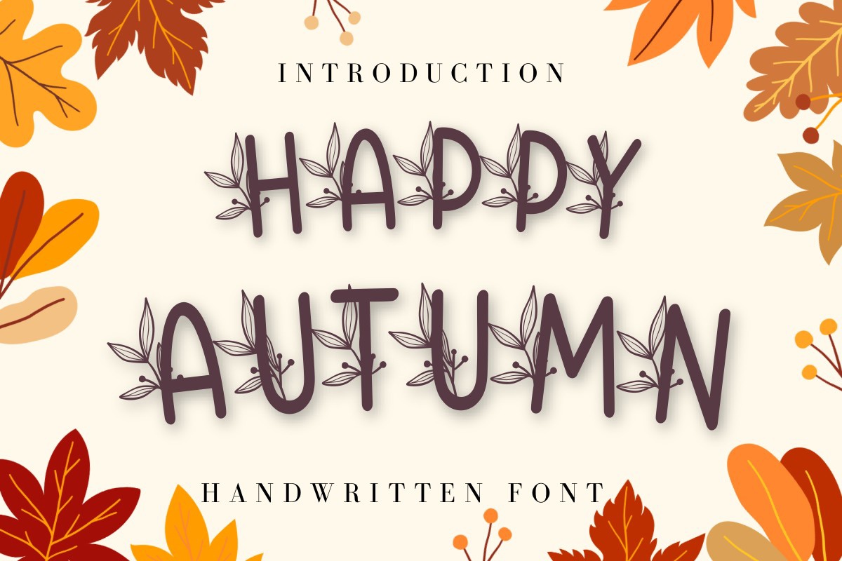 Ejemplo de fuente Happy Autumn Regular