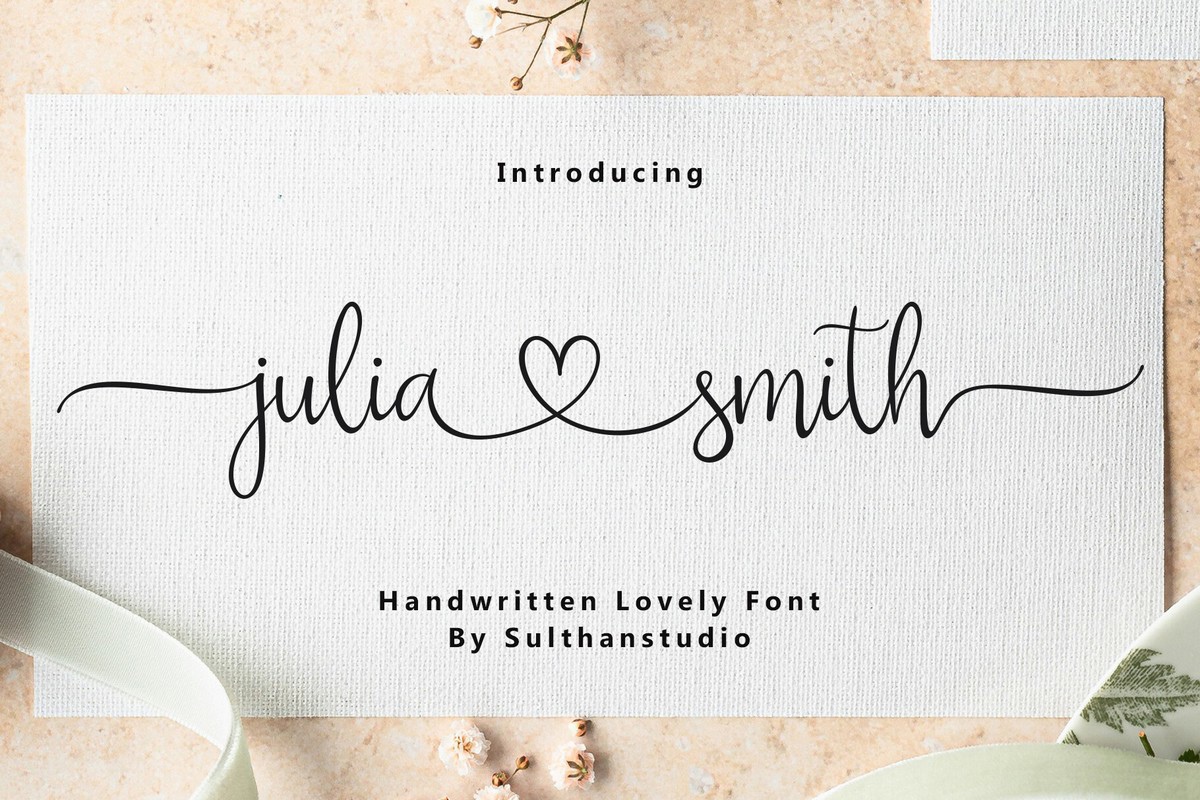Ejemplo de fuente Julia Smith Regular