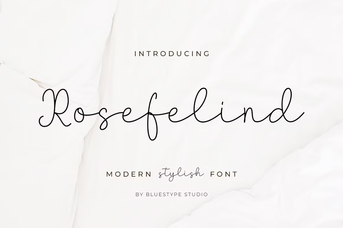 Ejemplo de fuente Rosefelind Regular