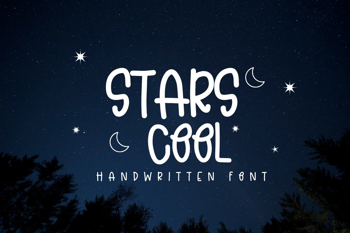 Ejemplo de fuente Stars Cool Regular