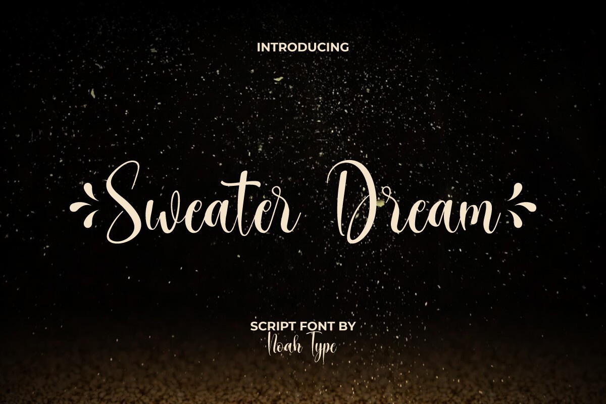 Ejemplo de fuente Sweater Dream Regular