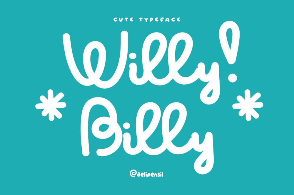Ejemplo de fuente Willybilly Regular