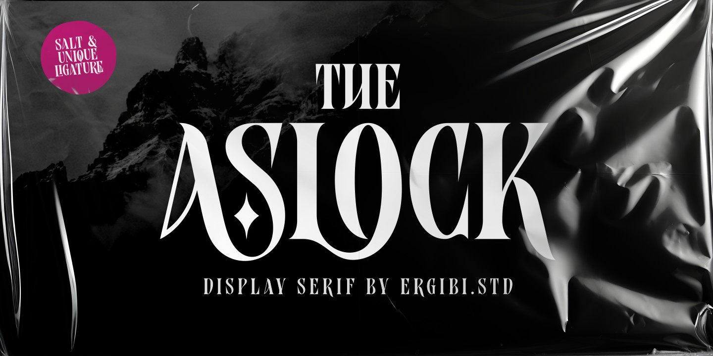 Ejemplo de fuente Aslock Regular