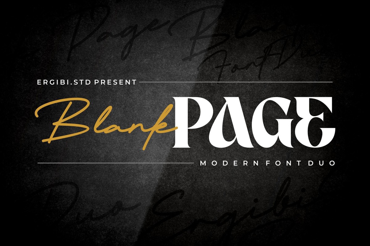 Ejemplo de fuente Blank Page Regular