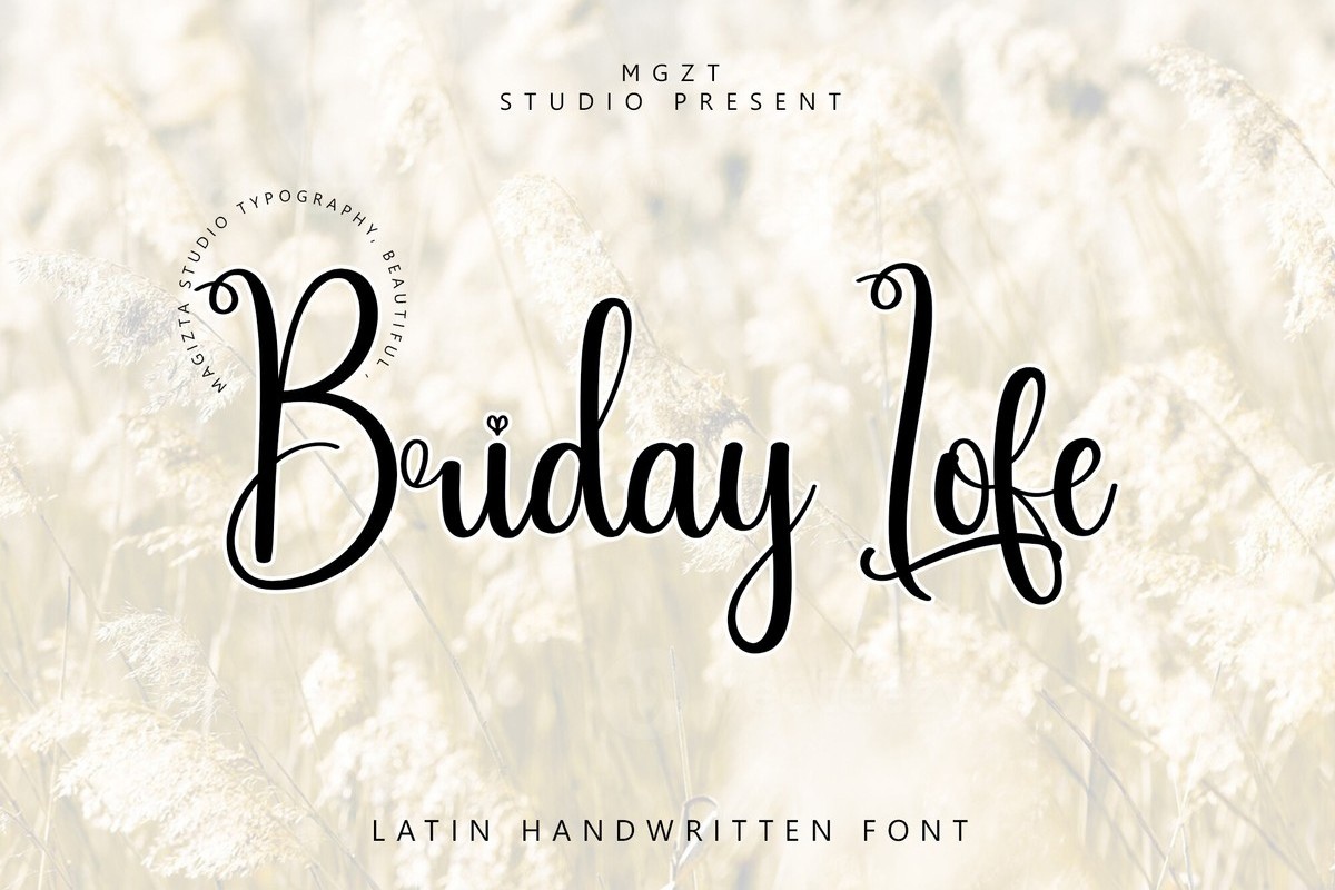 Ejemplo de fuente Briday Lofe Regular
