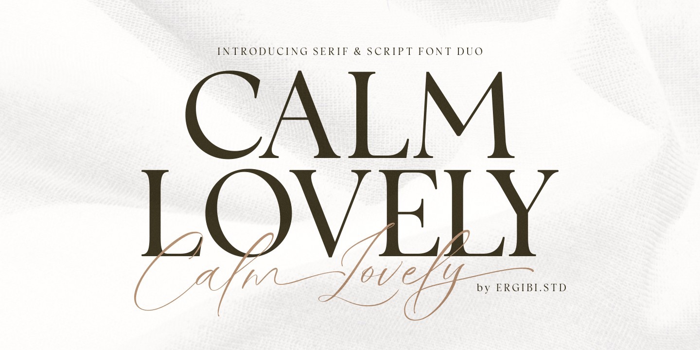 Ejemplo de fuente Calm Lovely Regular