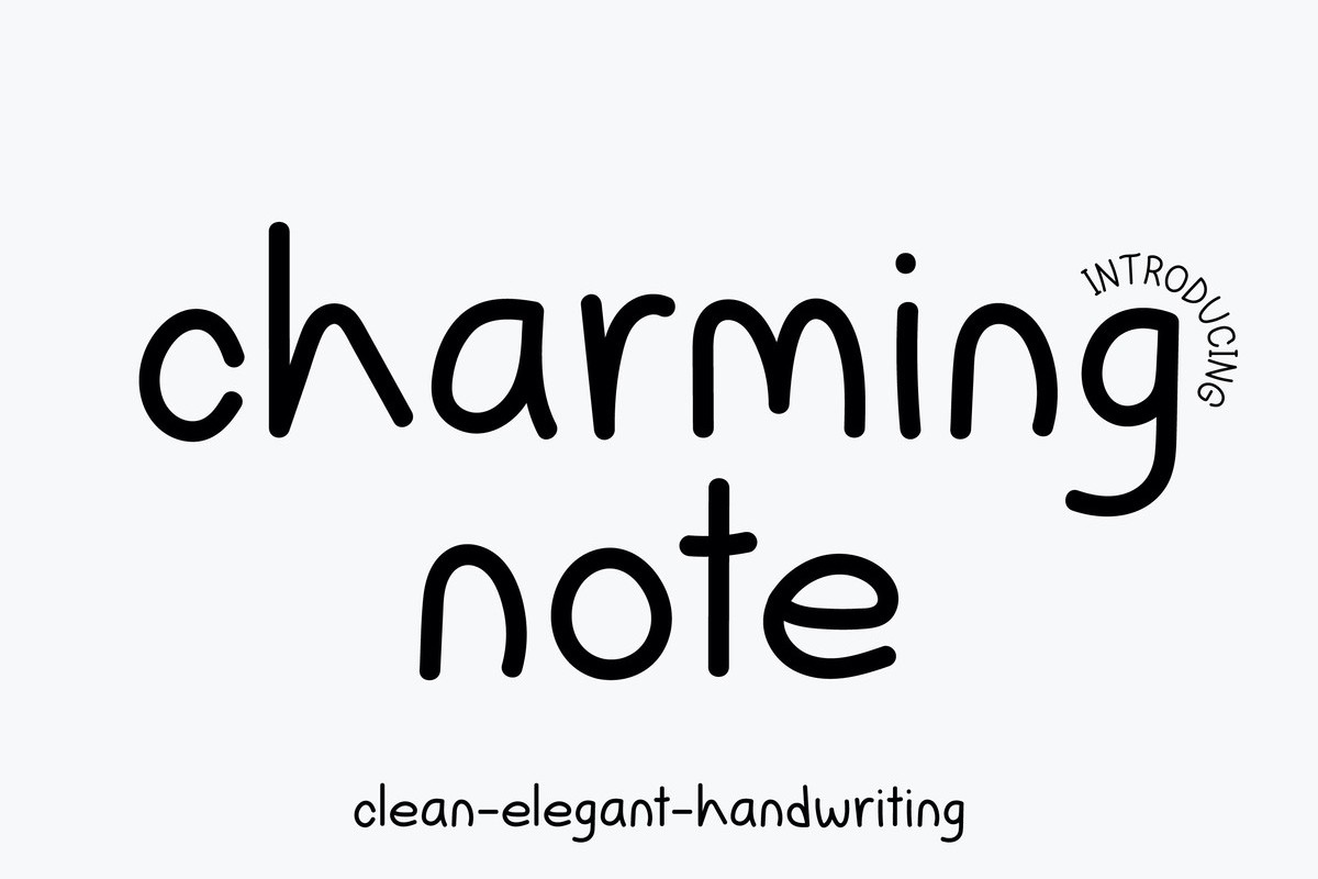 Ejemplo de fuente Charming Note Regular