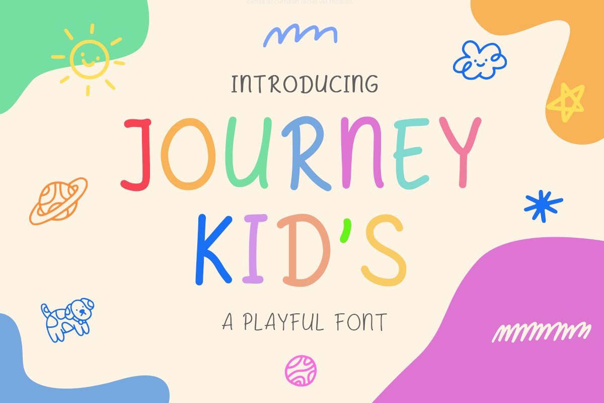 Ejemplo de fuente Journey Kids Regular