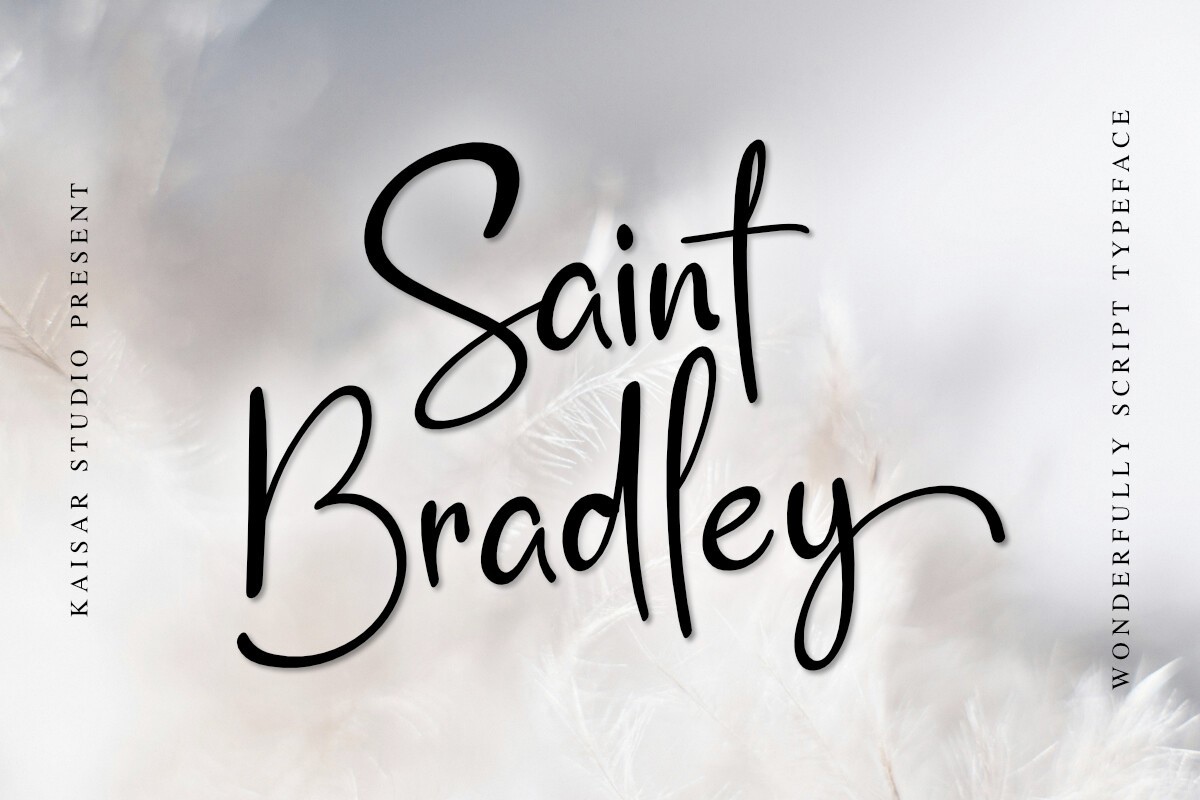 Ejemplo de fuente Saint Bradley Regular