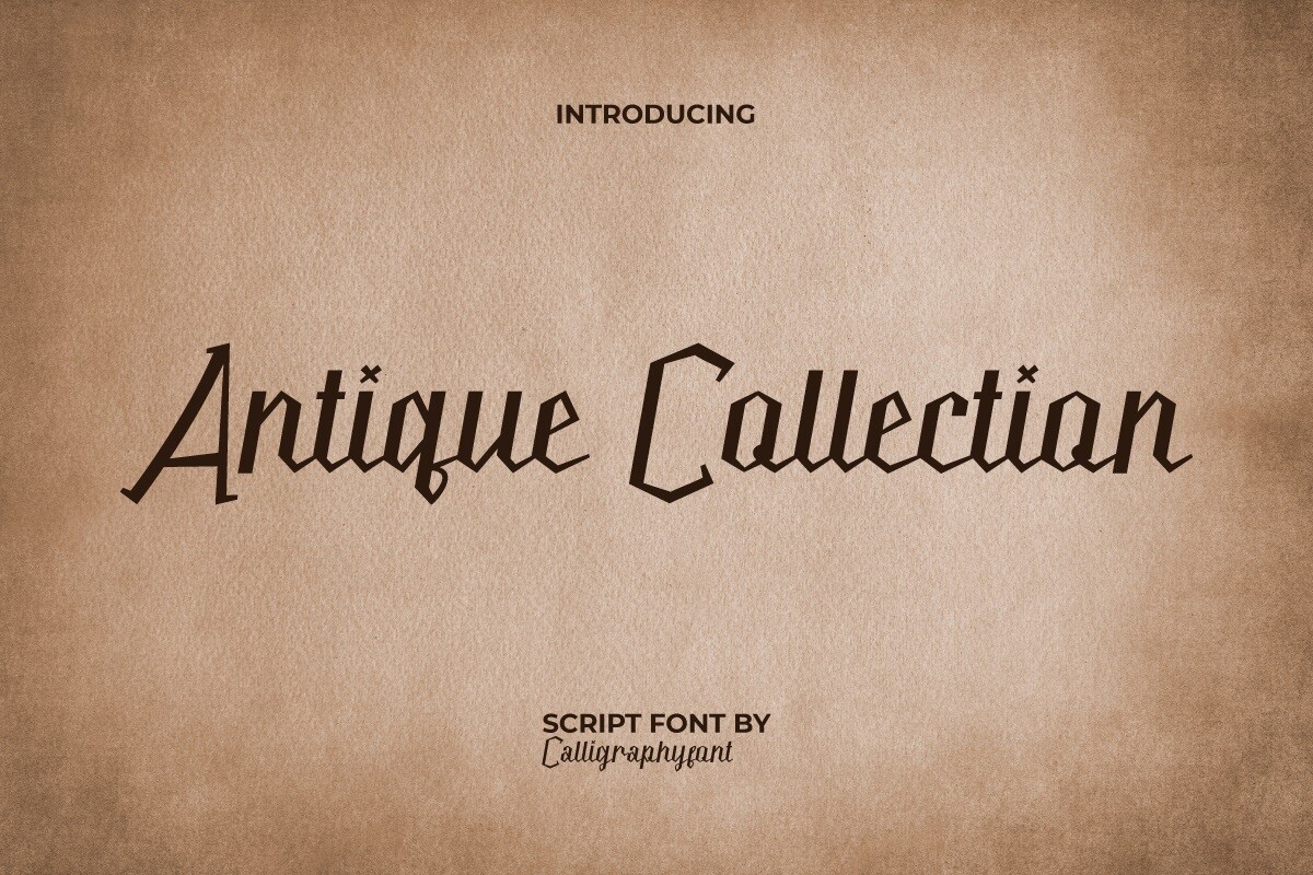 Ejemplo de fuente Antique Collection Regular