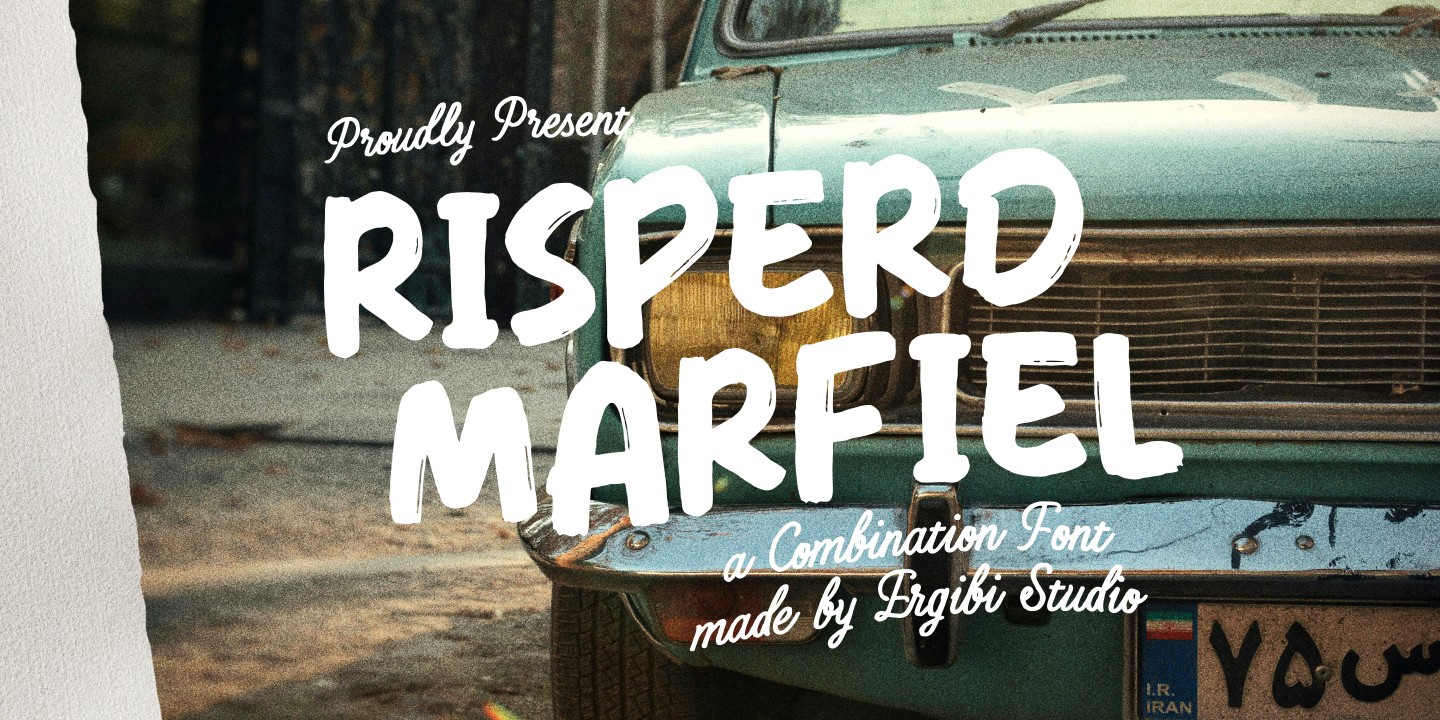 Ejemplo de fuente Risperd Marfiel Regular