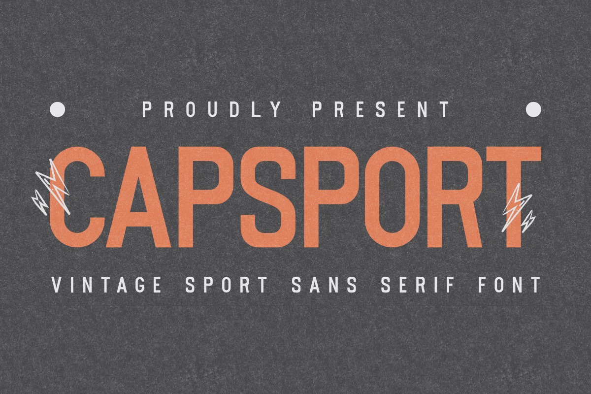 Ejemplo de fuente Capsport Regular