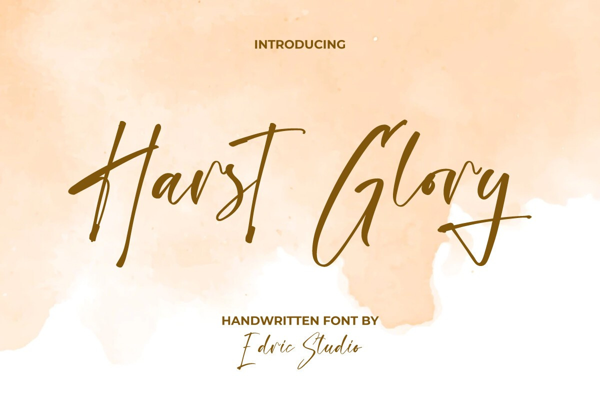 Ejemplo de fuente Harst Glory Regular