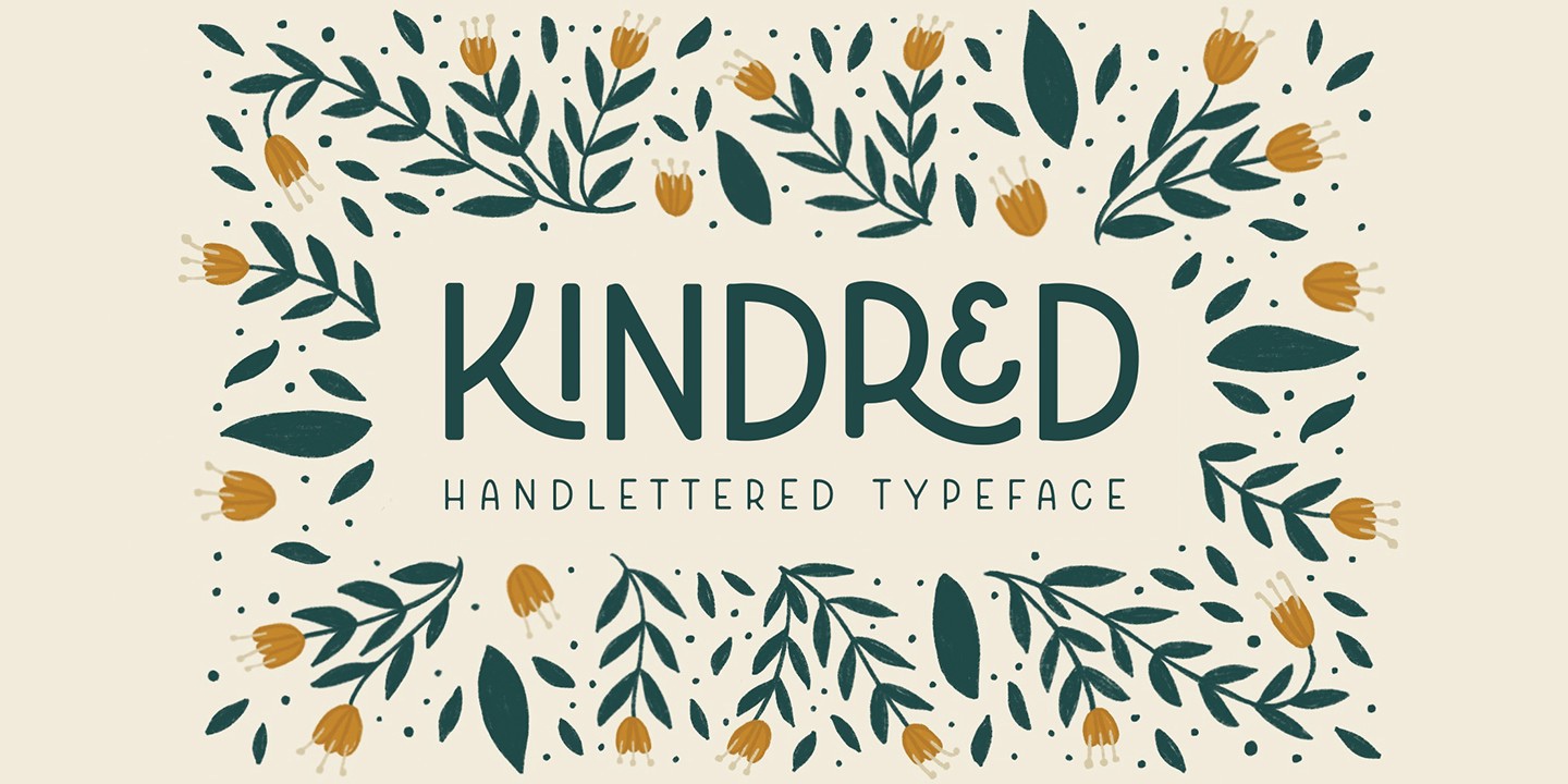 Ejemplo de fuente Kindred Rounded Regular