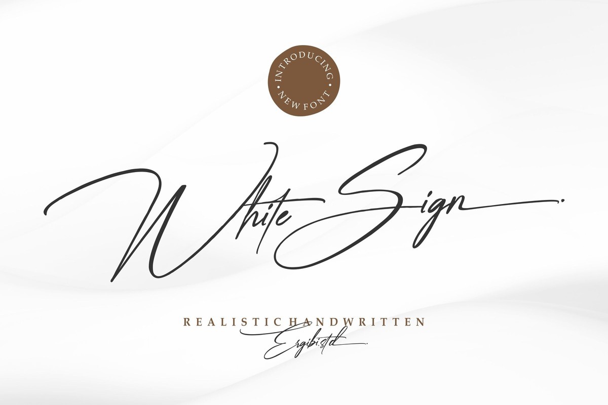 Ejemplo de fuente White Sign Regular