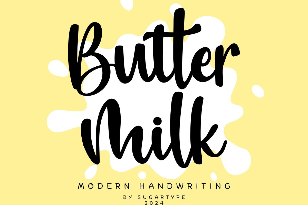 Ejemplo de fuente Butter Milk Regular