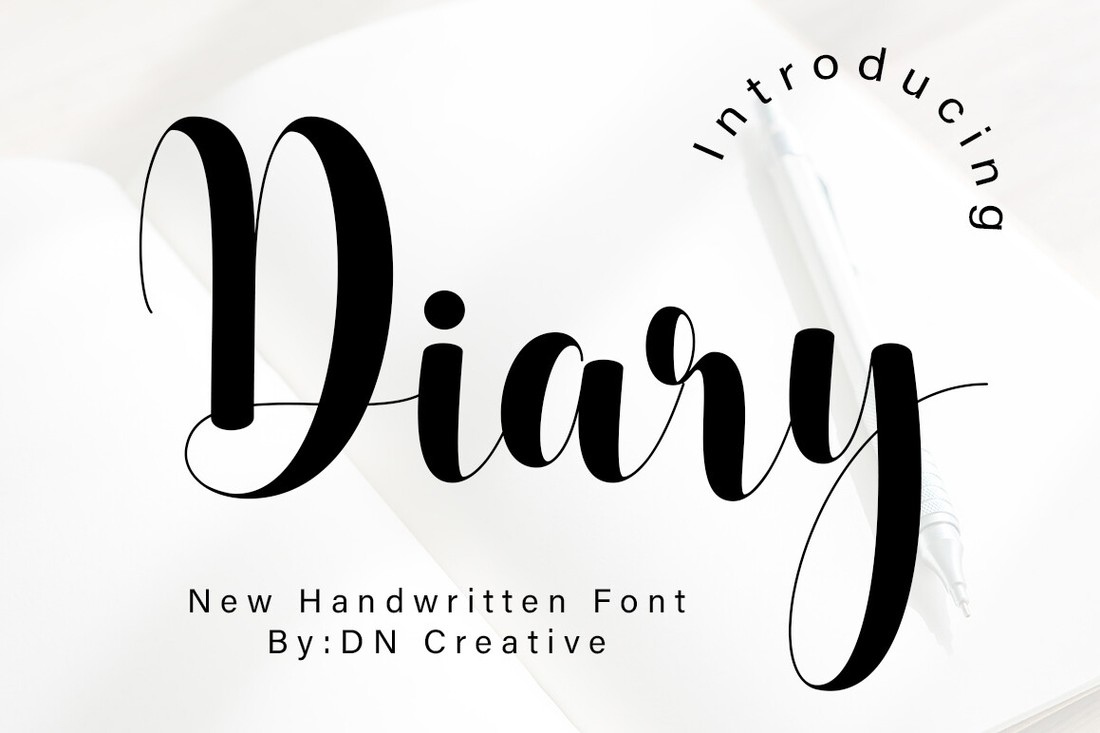 Ejemplo de fuente Diary Regular