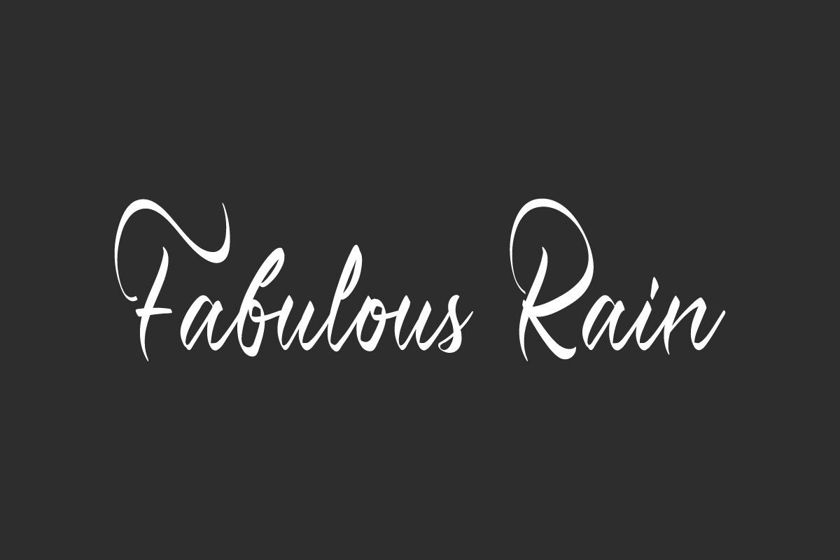 Ejemplo de fuente Fabulous Rain Regular