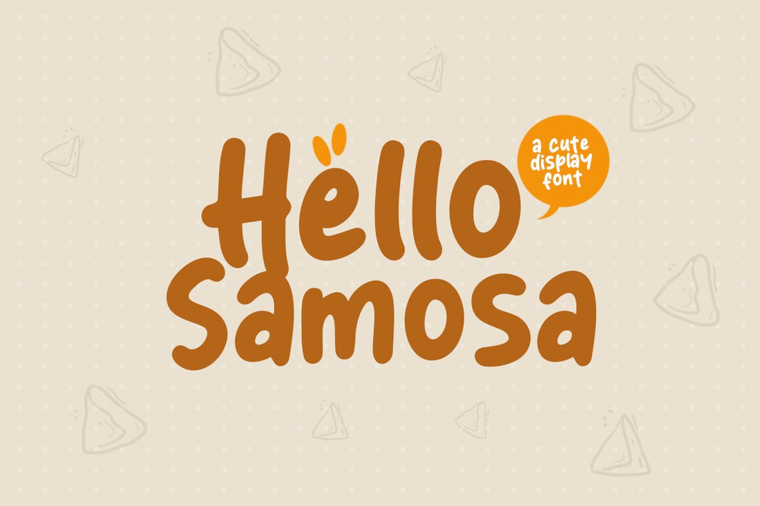 Ejemplo de fuente Hello Samosa Regular