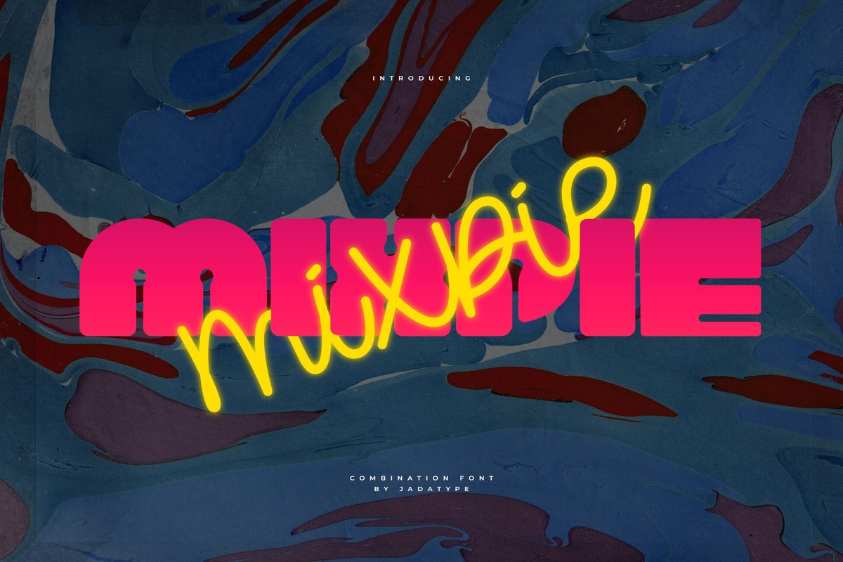 Ejemplo de fuente Mixpie Regular