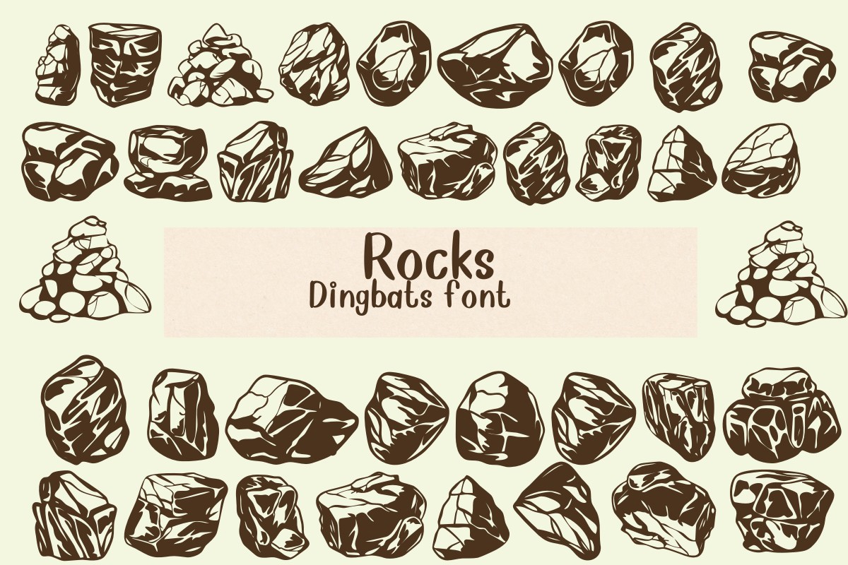 Ejemplo de fuente Rocks Regular