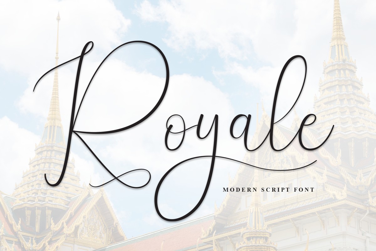 Ejemplo de fuente Royale Regular