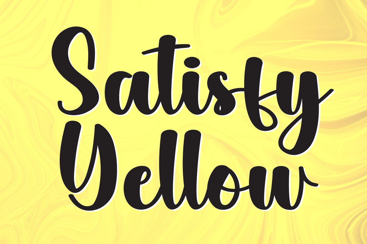 Ejemplo de fuente Yellow Satisfy Regular