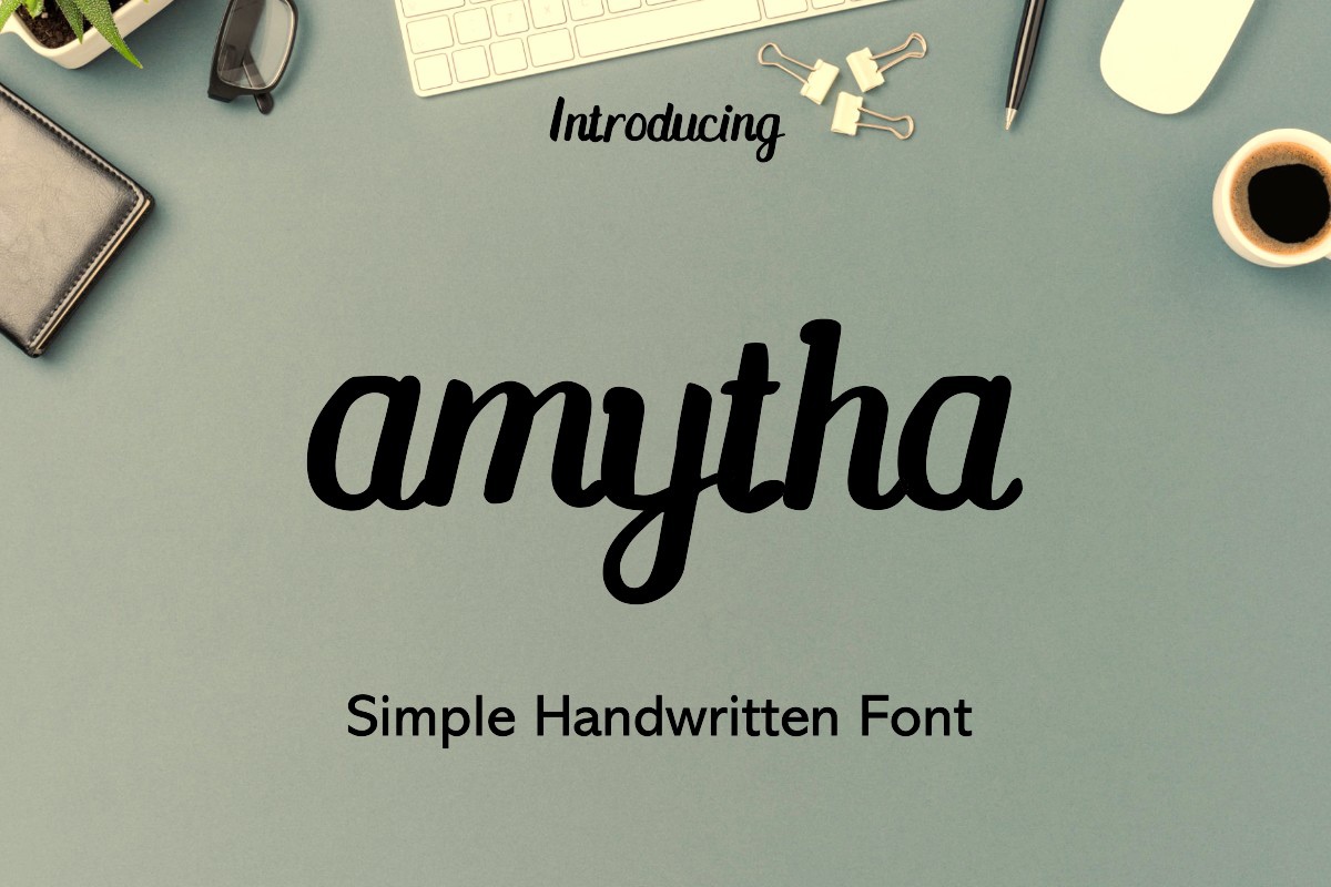 Ejemplo de fuente Amytha Regular