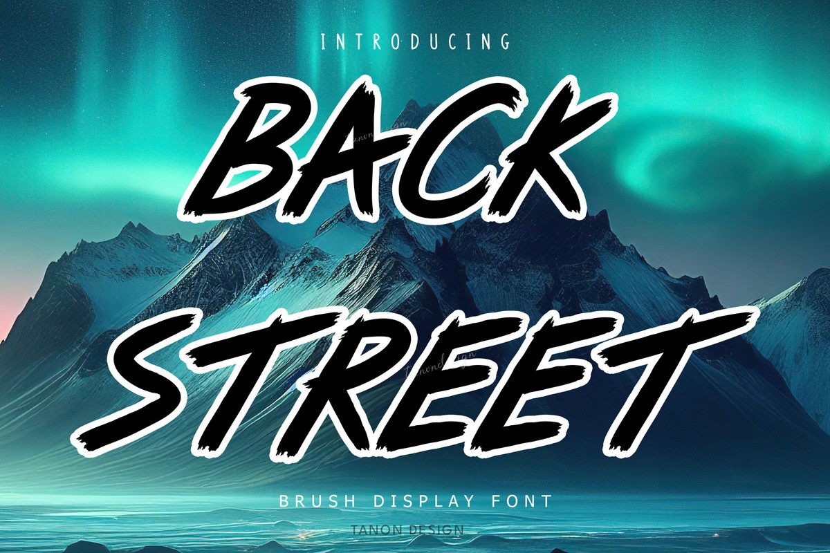 Ejemplo de fuente Back Street Regular