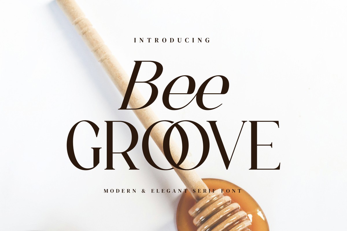 Ejemplo de fuente Bee Groove Regular