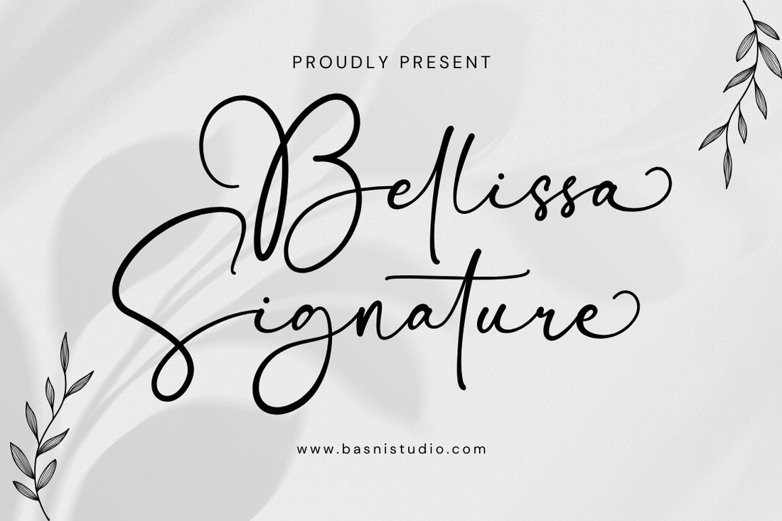 Ejemplo de fuente Bellissa Signature Regular