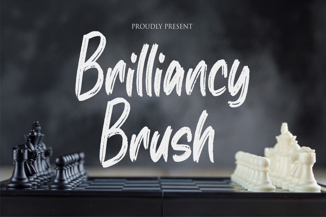 Ejemplo de fuente Brilliancy Brush Regular
