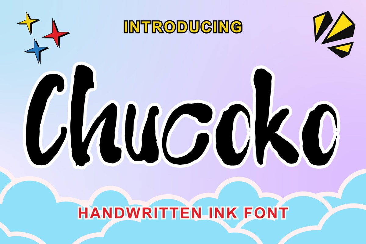 Ejemplo de fuente Chucoko Italic