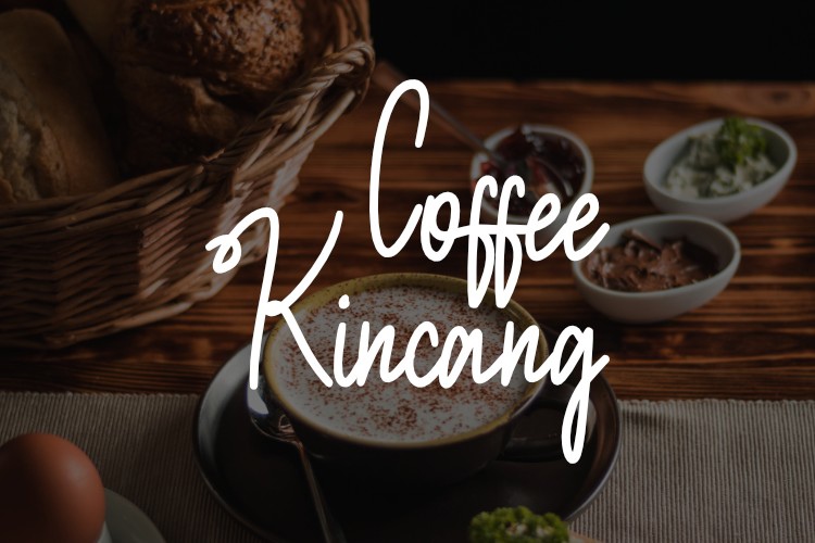 Ejemplo de fuente Coffee Kincang Regular