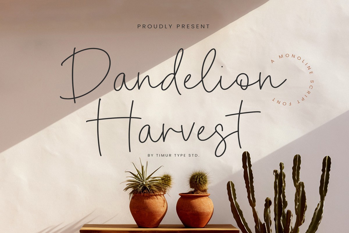 Ejemplo de fuente Dandelion Harvest Regular