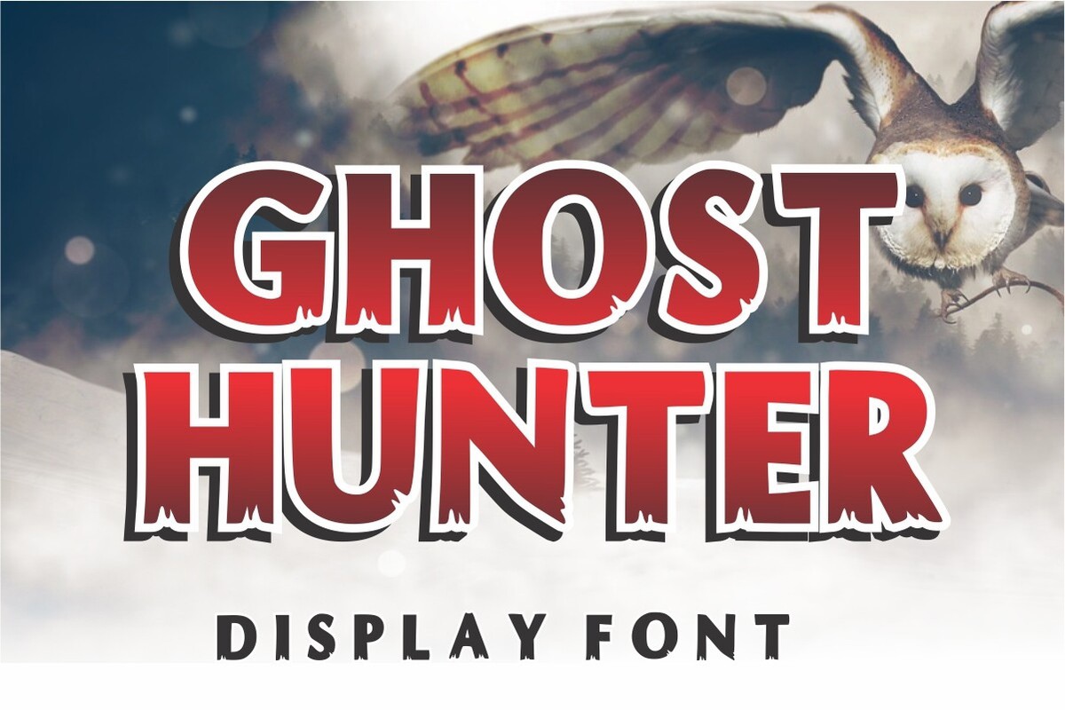 Ejemplo de fuente Ghost Hunter Regular