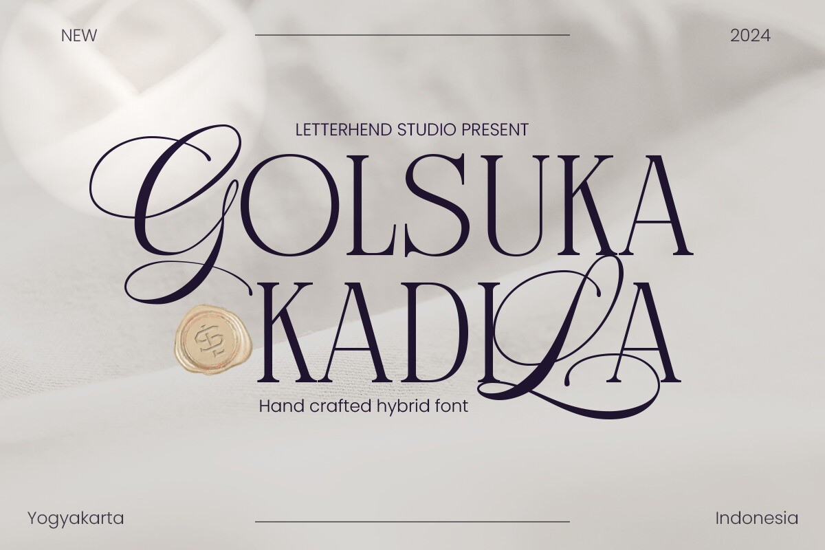 Ejemplo de fuente Golsuka Kadila Regular