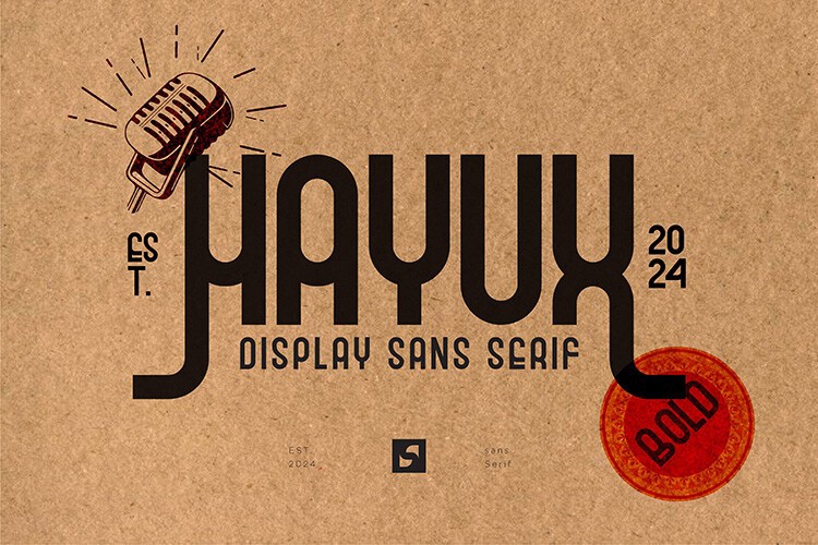 Ejemplo de fuente Hayux Regular